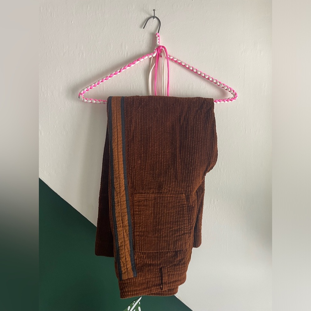 High-rise corduroy pants